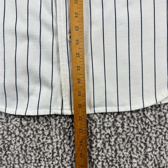 Lou Gehrig 4 Yankees STARTER White and Navy Pinstriped Jersey size XL - Picture 7 of 8